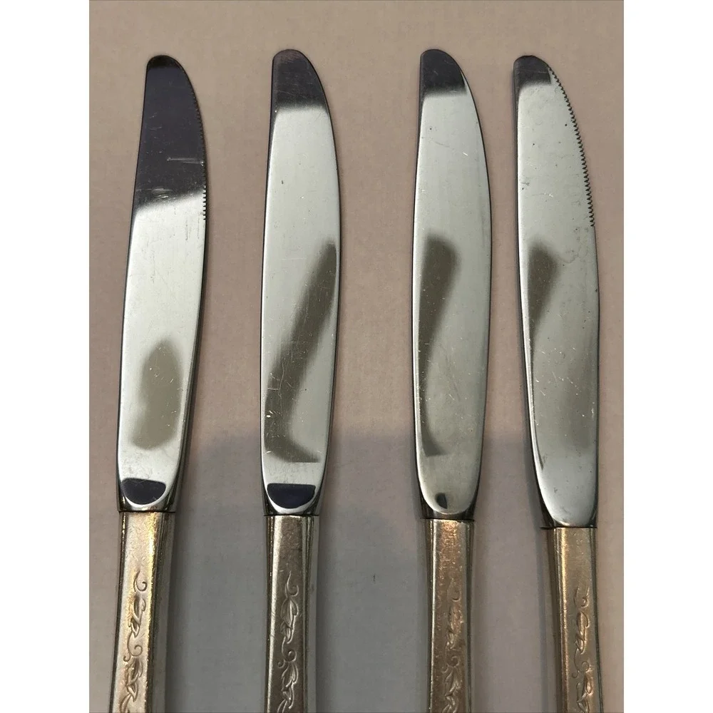 1847‎ Rogers Bros SILVER LACE Knife IS Silverplate 1968 Set of 4